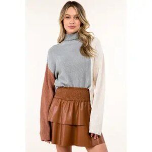 NEW Block colors Sweater Cotton Blend